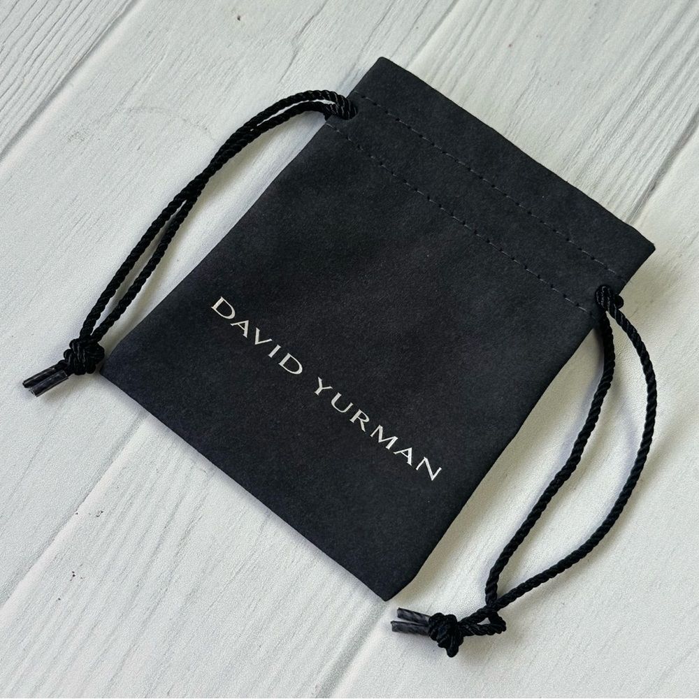 DavidāYurman Charcoal Gray Velvet Jewelry Drawstring Pouch Bracelet Storage Bag